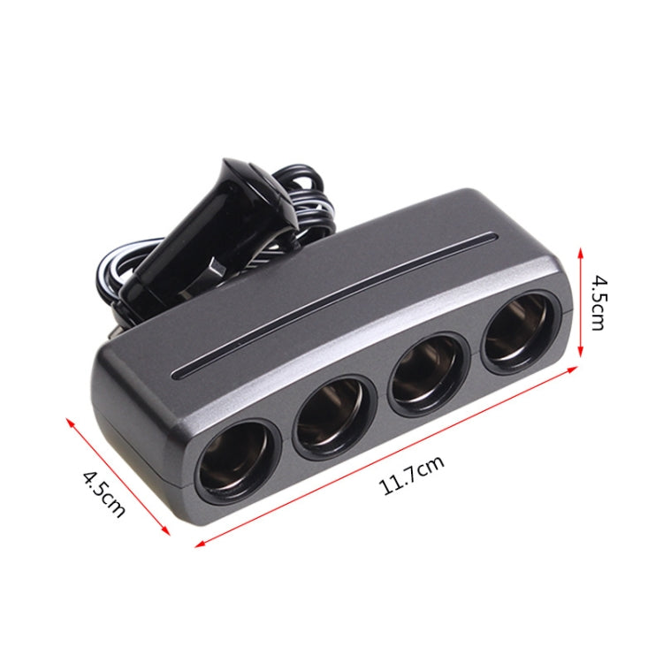 SHUNWEI SD-1906 Car 4 In 1 Power Distributors Cigarette Lighter Socket Car Charger, SD-1906