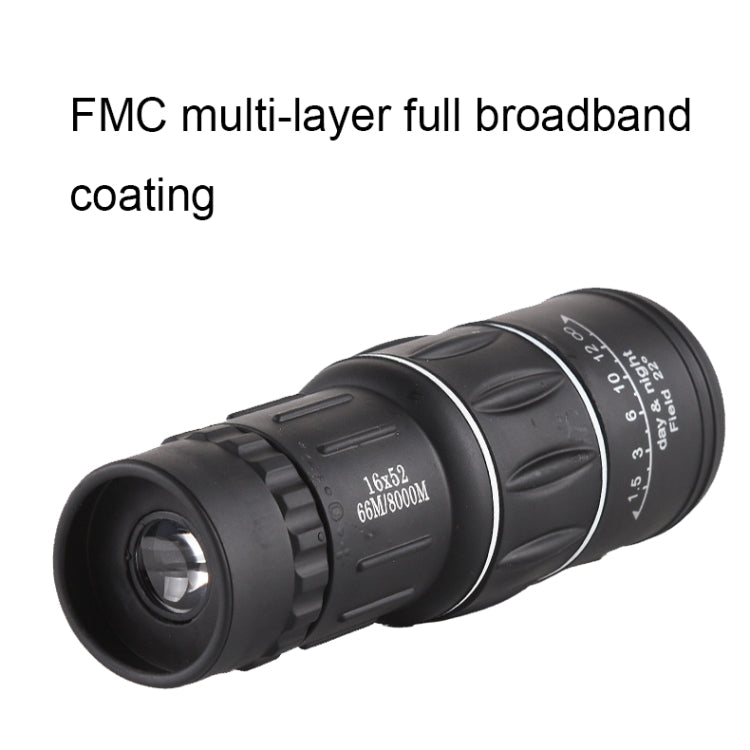 16x52 High Definition Outdoor Bird Viewing Monocular Telescope