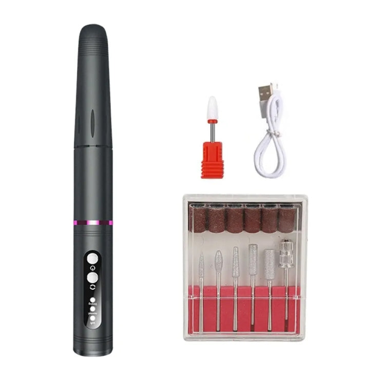 HX-08 USB Charging Portable Manicure Remover and Polisher Home Nail Art Tools, HX-08 (Grey)