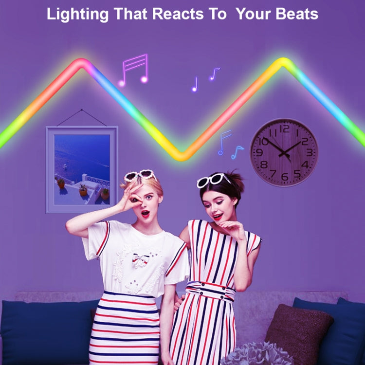 12V RGBIC Splicing Wall Light Intelligent Remote Control Indoor Decorative Ambient Lights, 4pcs+3 Corners Bluetooth, 8pcs+4 Corners Bluetooth, 4pcs+3 Corners WiFi, 8pcs+4 Corners WiFi