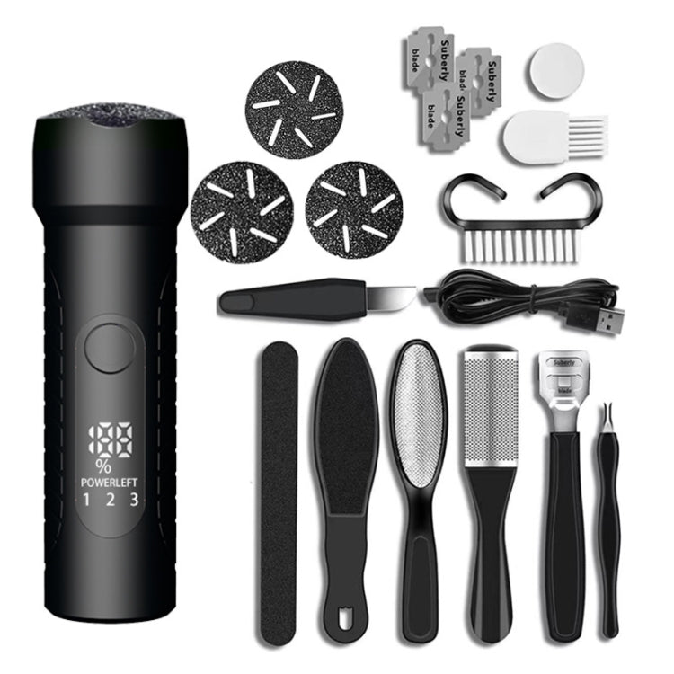 Electric Foot File Pedicure Kit Waterproof Feet Callus Remover, White, Kit 1 White, Kit 2 White, Matte Black, Kit 1 Black, Kit 2 Black