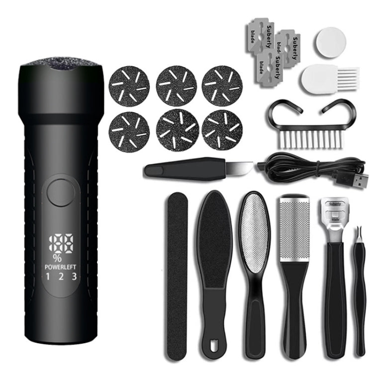 Electric Foot File Pedicure Kit Waterproof Feet Callus Remover, White, Kit 1 White, Kit 2 White, Matte Black, Kit 1 Black, Kit 2 Black