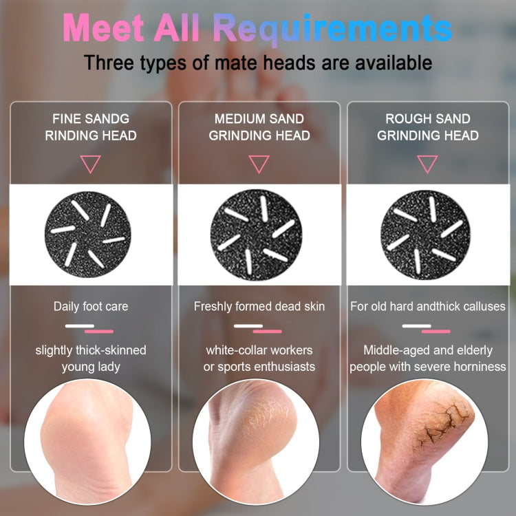 Electric Foot File Pedicure Kit Waterproof Feet Callus Remover, White, Kit 1 White, Kit 2 White, Matte Black, Kit 1 Black, Kit 2 Black