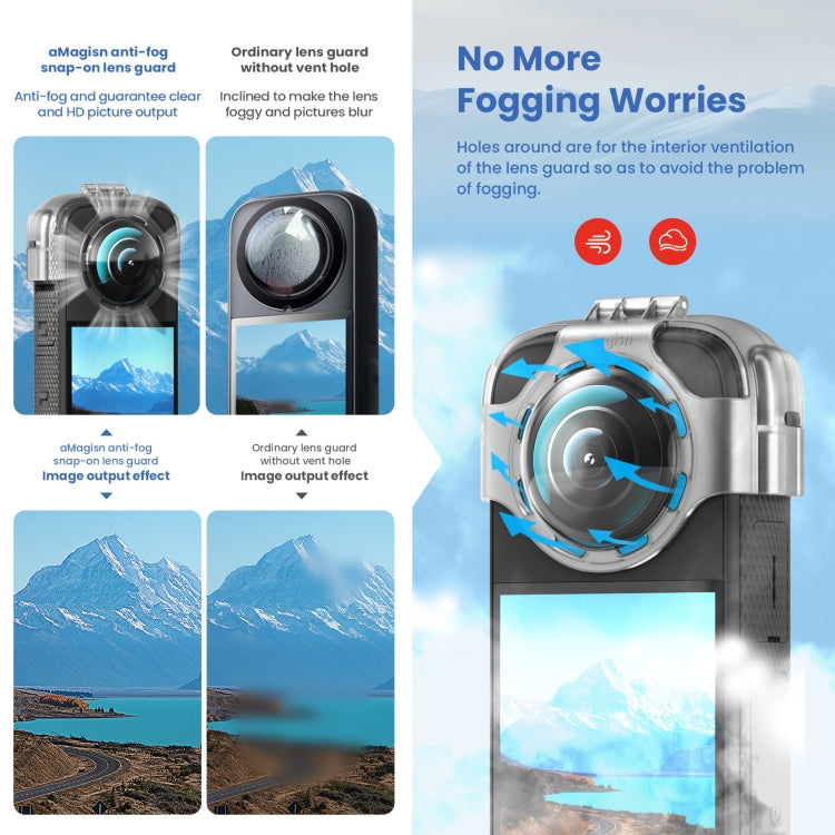 For Insta360 X3 AMagisn Protective Camera Accessories, Lens Guard