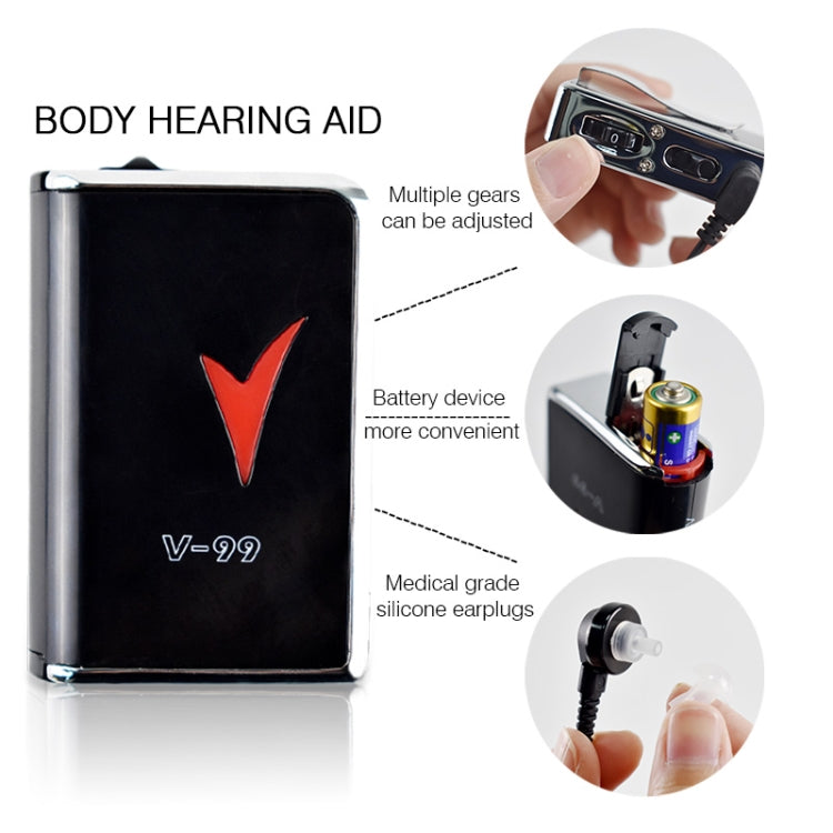 V99 Box Sound Amplifier Aid Hearing Aid Earphone, V99