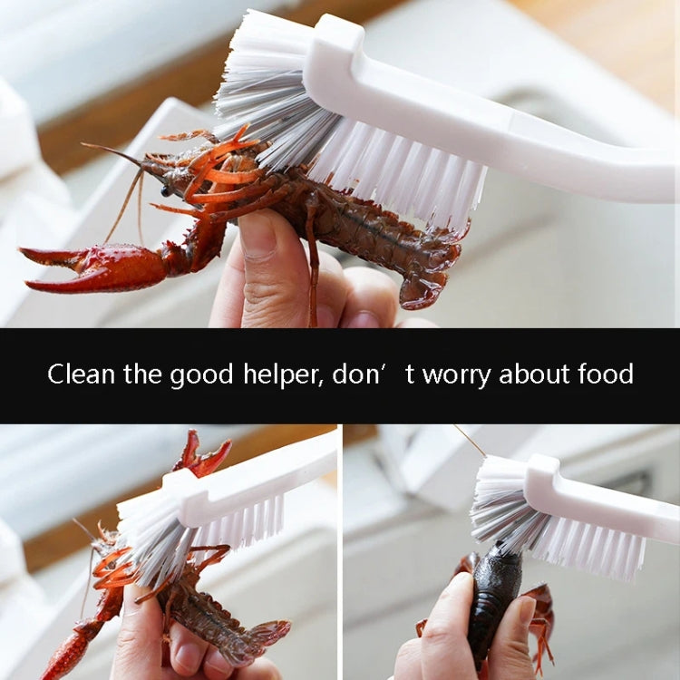 3pcs Cup Brush Cleaning Crayfish Brush Long Handle Hard Hair Multi-Function Cleaning Brush