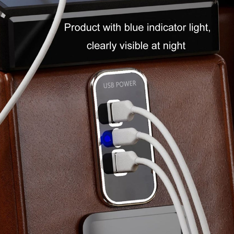 12/24V USB+Type-C Car, RV, Boat Mobile Phone Charger Modification, Silver 2.1A+1A+PD3.0