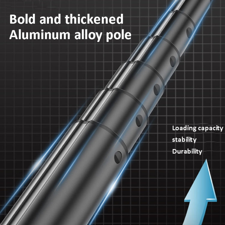 2m Metal Tripod Selfie Stick With 4 Expansion Interfaces for Phone Camera