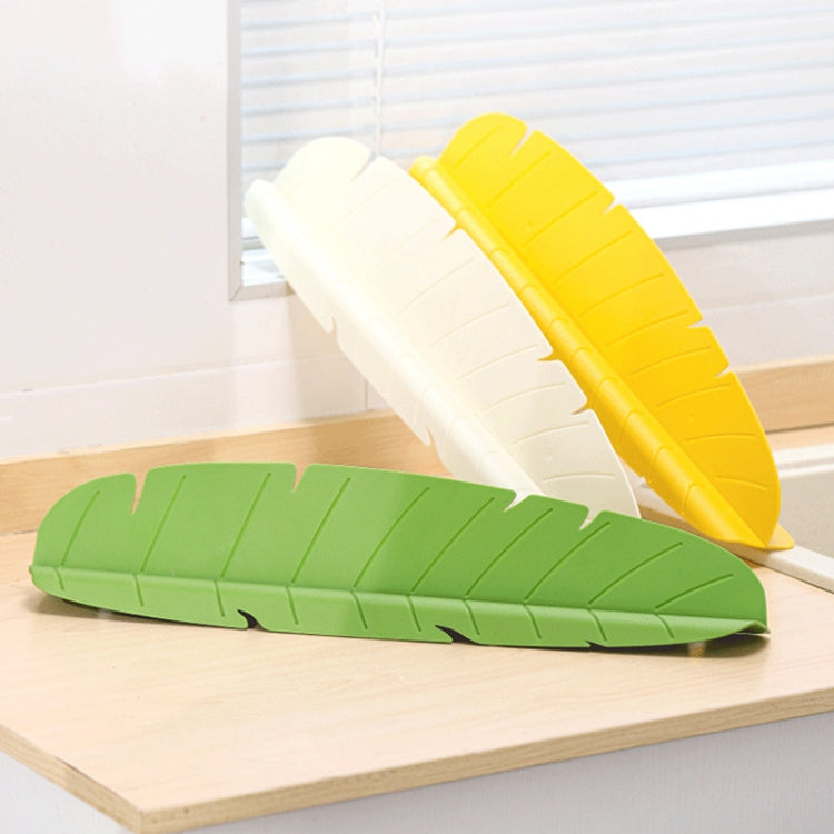 Leaf Shape Kitchen Sink Silicone Water Deflector Home Dishwashing Suction Cup Anti-splash Tools, Green, Yellow, White