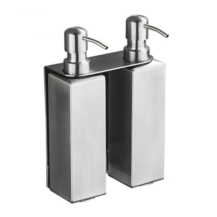 Hotel Stainless Steel Soap Dispenser Home Wall Mounted No Punch Press To Soap Bottle, Round 1 Barrel, Round 3 Barrel, Square 1 Barrel, Square 2 Barrel, Square 3 Barrel