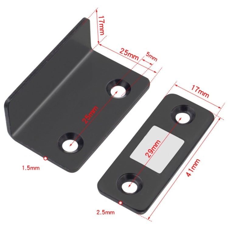 90 Degree No-Punch Invisible Door Suction Thin Section Wardrobe Sliding Door Magnetic Suction