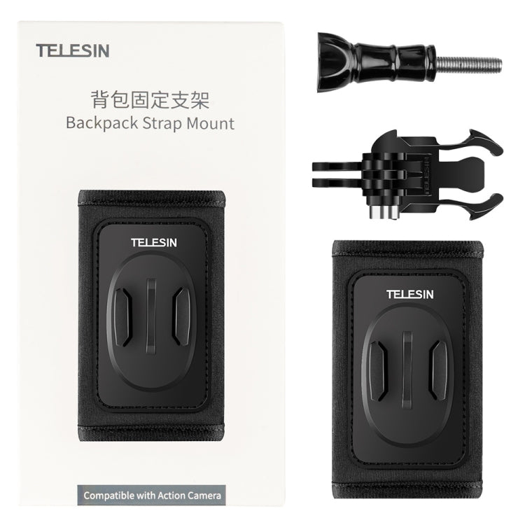 TELESIN Backpack Shoulder Strap Bracket Mount for GoPro Hero / Insta360 / SJCAM / DJI Action Accessories, Only Strap Mount, Set A, Set B