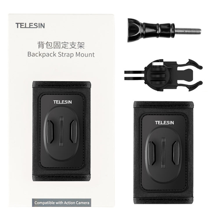 TELESIN Backpack Shoulder Strap Bracket Mount for GoPro Hero / Insta360 / SJCAM / DJI Action Accessories, Only Strap Mount, Set A, Set B