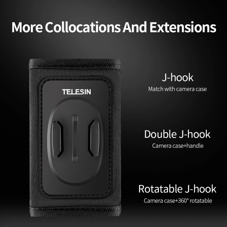 TELESIN Backpack Shoulder Strap Bracket Mount for GoPro Hero / Insta360 / SJCAM / DJI Action Accessories, Only Strap Mount, Set A, Set B