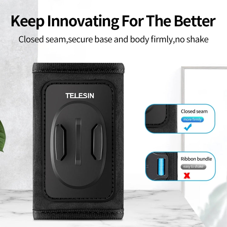 TELESIN Backpack Shoulder Strap Bracket Mount for GoPro Hero / Insta360 / SJCAM / DJI Action Accessories, Only Strap Mount, Set A, Set B