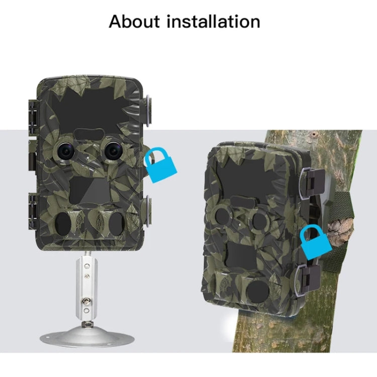H8201 4K Dual Lens Infrared Camera 32MP HD Night Vision Monitoring Animal Field Outdoor Camera