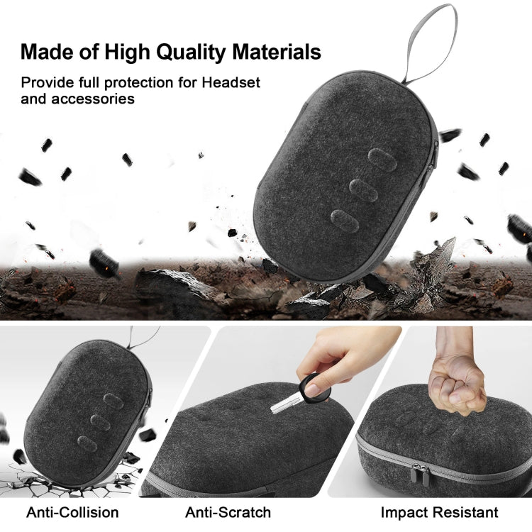 JYS-MQ018 For Apple Vision Pro / Meta Quest 3 VR Glasses Storage Bag Anti-fall and Anti-scrape Portable Bag