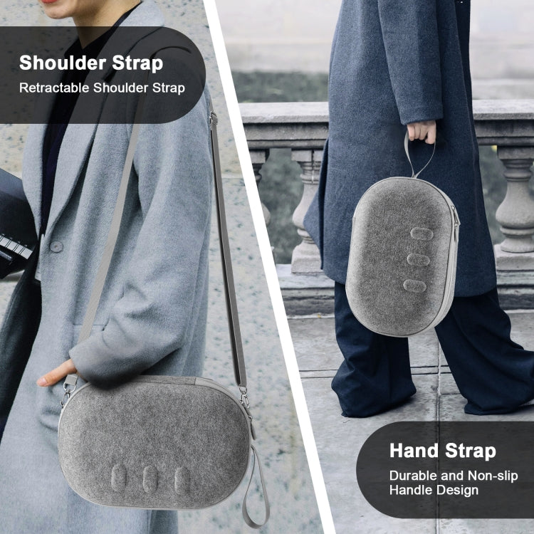 JYS-MQ018 For Apple Vision Pro / Meta Quest 3 VR Glasses Storage Bag Anti-fall and Anti-scrape Portable Bag