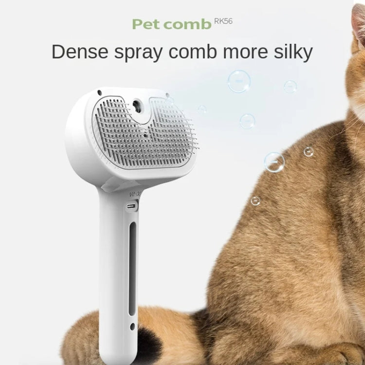 RK56 USB Charging Spray Pet Grooming Comb Cat and Dog Hair Removal Tool Pet Products, White, Pink, Green