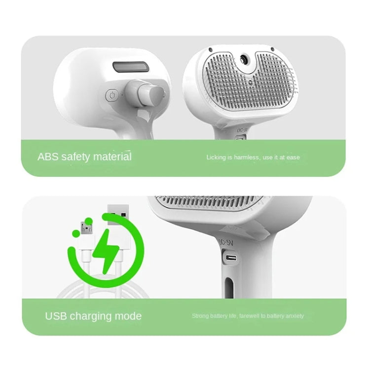 RK56 USB Charging Spray Pet Grooming Comb Cat and Dog Hair Removal Tool Pet Products, White, Pink, Green