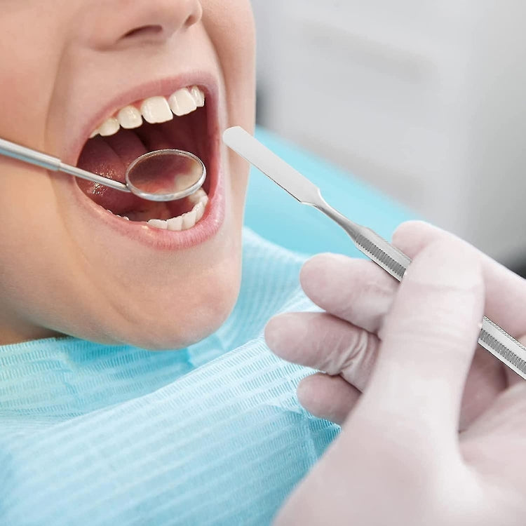 ملعقة طب الأسنان المصنوعة من الفولاذ المقاوم للصدأ، ملاعق أسمنتية مزدوجة الأطراف، أدوات طب الأسنان