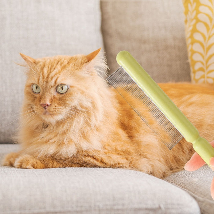 Cats And Dogs Long Hair Knotting Brush Pets Stainless Steel Detangling Comb, Fine Teeth, High And Low Fine Teeth, Coarse Teeth