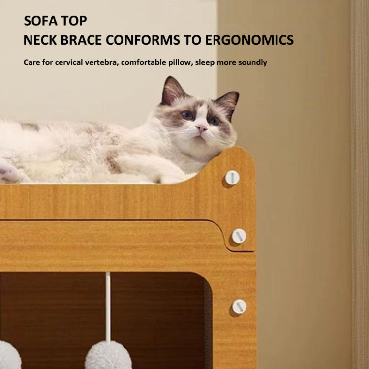 2 In 1 Cat Scratching Board Spacious Kitten Scratcher Box Lounge Bed Sturdy Cat House, TV Large, Two Layer Small, Two Layer Large, Dual Door Large