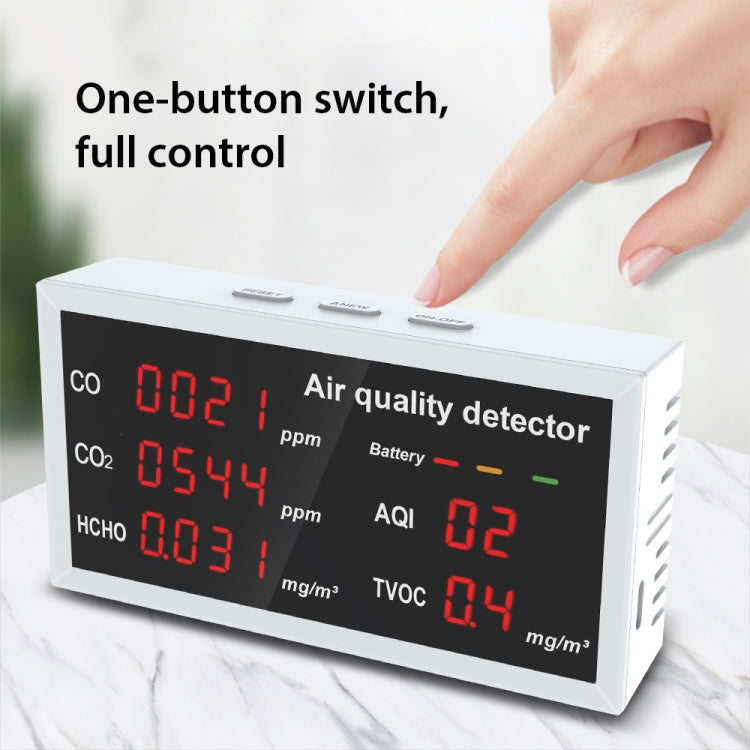 5-in-1 Indoor Home Portable Air Monitor TVOC Formaldehyde Detector