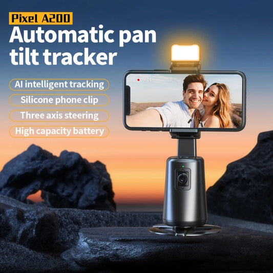 Pixel A200  Auto Tracking Gimbal Stabilizer 360 Degree Rotation Selfie Stick With Fill Light