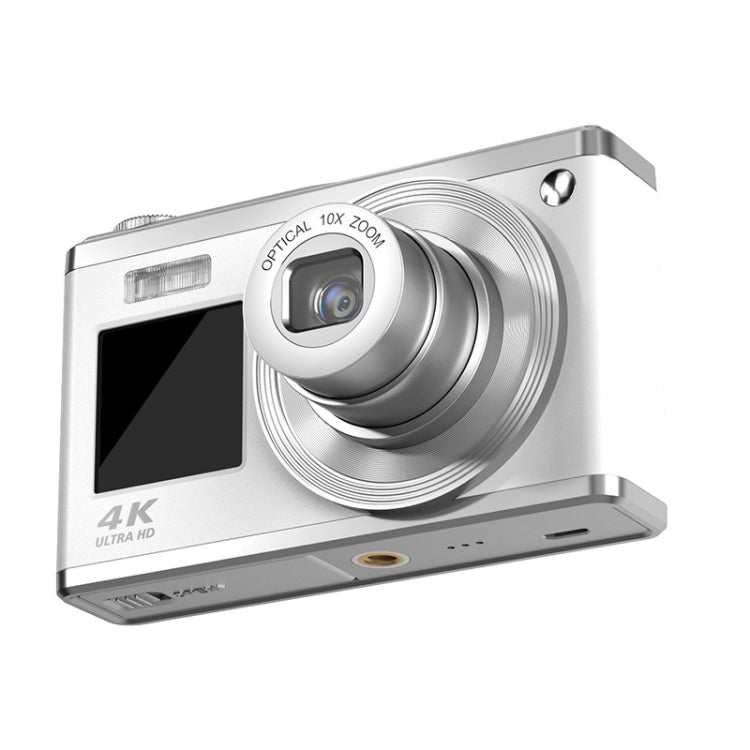 4K HD Optical Zoom Digital Camera 60MP Dual Screen Selfie Camera, No Memory