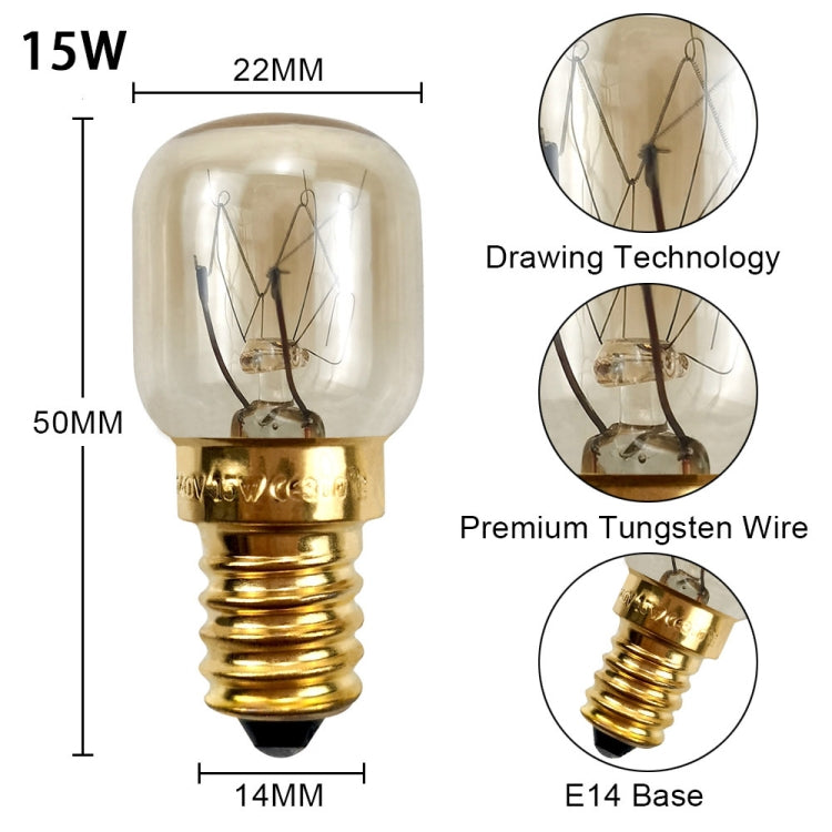 E14 Salt Crystal Lamps High Temperature Resistant Oven Light Bulb, 15W Brass Lamp Head, 25W Brass Lamp Head, 15W Copper Nickel Plating Lamp Head, 25W Copper Nickel Plating Lamp Head