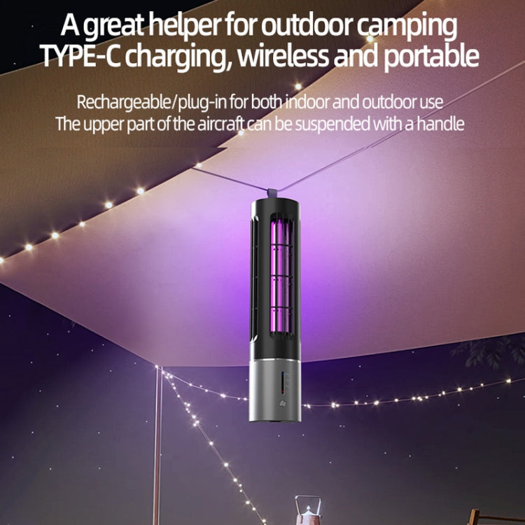 D9 Portable UV Anti Mosquito Lamp Rechargeable Mute Fly Trap with 3-speed Timing