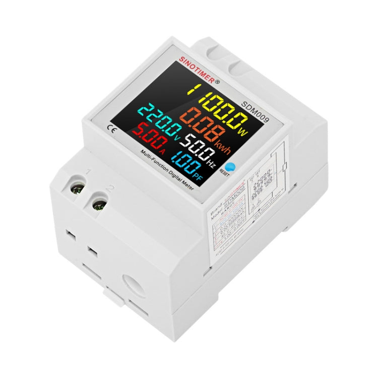 SINOTIMER SDM009 Din Rail Single-Phase Voltage Current Frequency Power Factor Electricity Multifunctional Meter