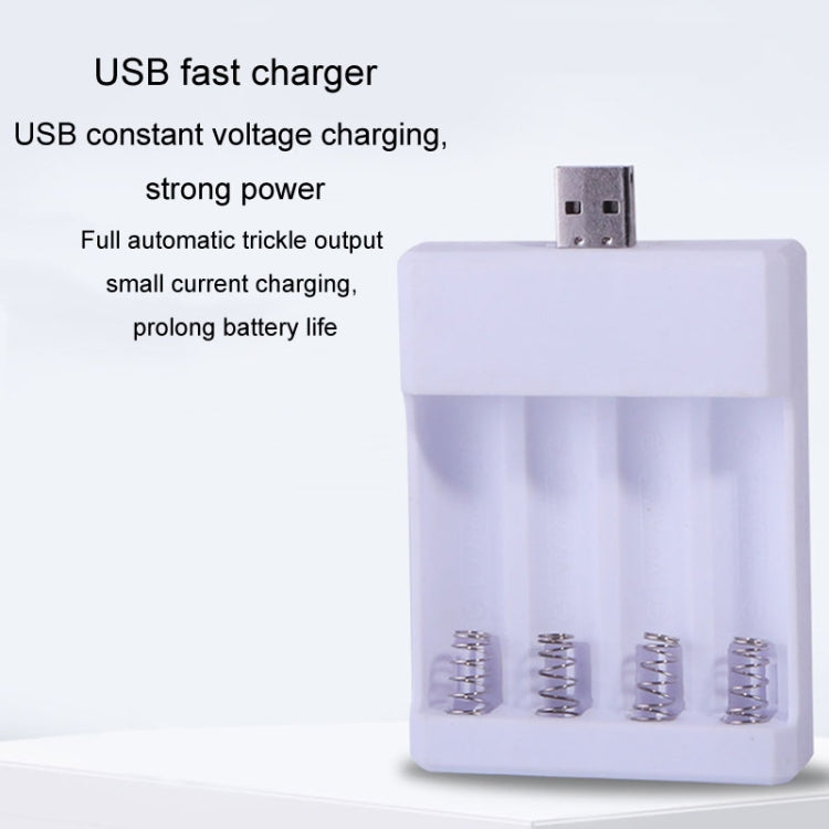 Fast USB 4 Slot Battery Charger AA/AAA Rechargeable Battery Universal Four Slot Charging Box