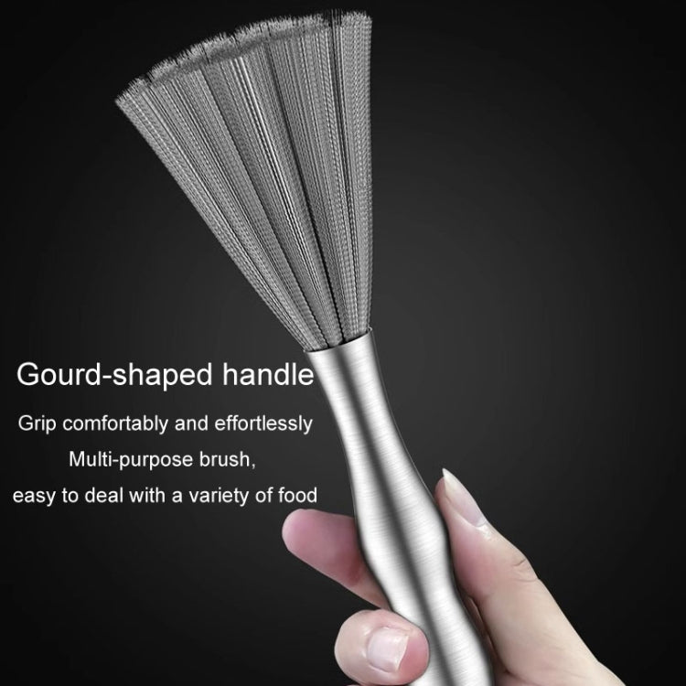 304 Thickened Lengthened Steel Wire Pot Brush Stainless Steel Cleaning Brush For Kitchen, 25.5cm