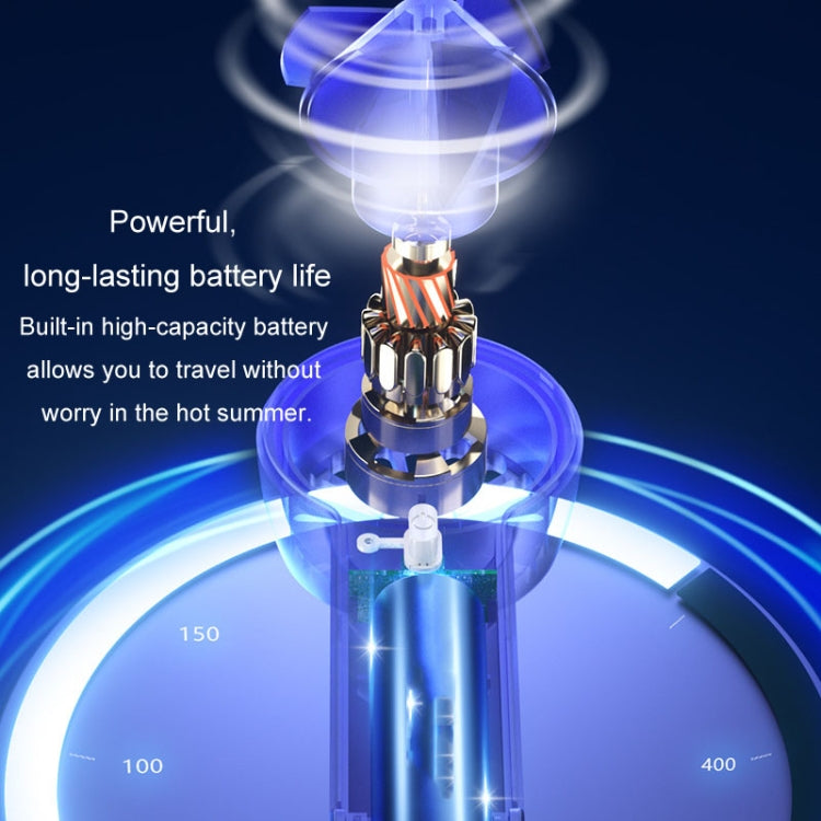 USB Charging Digital Display Handheld Turbo Fan Portable Foldable Buckle Small Fan