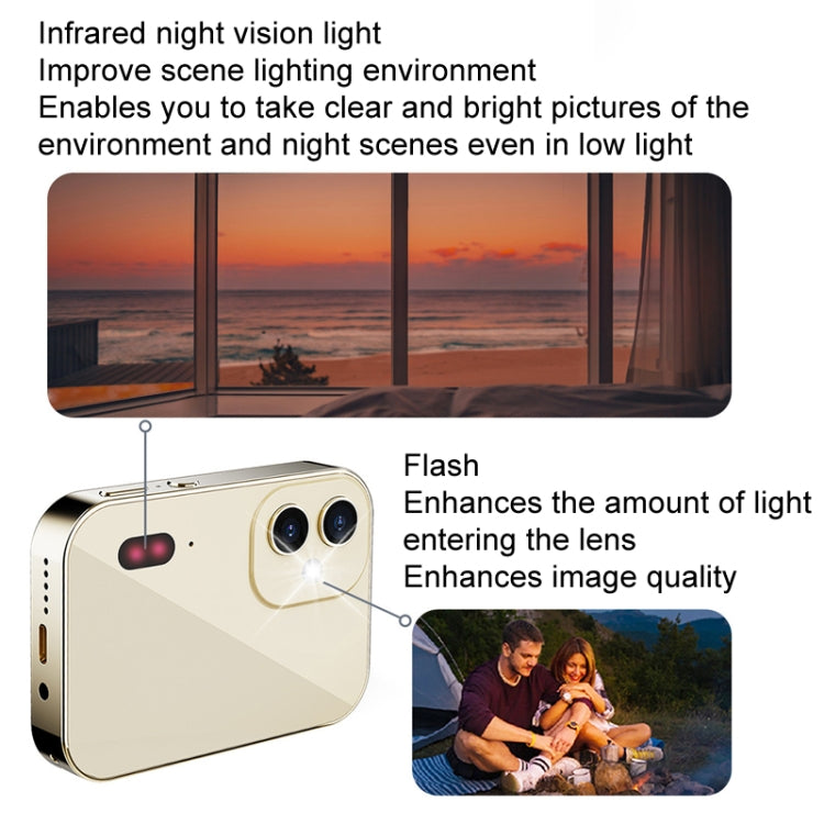 D6 CCD HD Digital Camera Movie Music Smart Camera Touch Screen Student Card Video Recorder, Excluding Memory