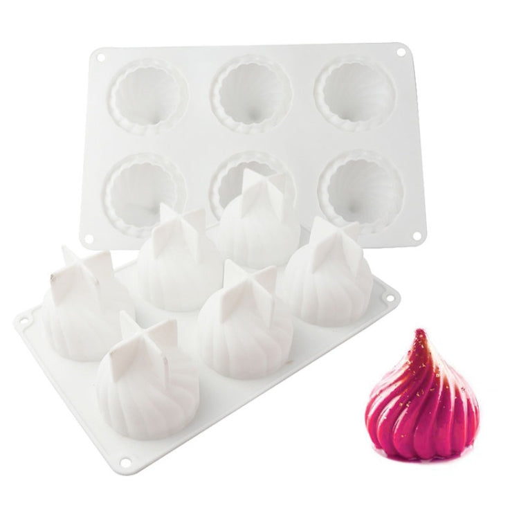 Swirl Mousse Cake Mold Chocolate Baking French Dessert Onion Shape Silicone Mold, GT-105 Single, GT-106 6 Cavity, GT-9 15 Cavity