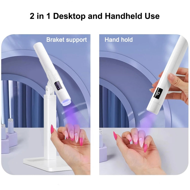 Rechargeable Mini UV Led Lamp for Nails Gel Dry With 360 Degree Rotating Stand