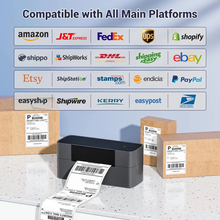 Phomemo PM245-BT Bluetooth Shipping Label Printer Support Labels Width  1- 4.6 Inch