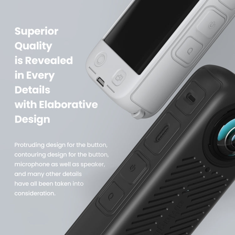 For Insta360 X4 AMagisn Silicone Protective Cover, Lens Cover Gray