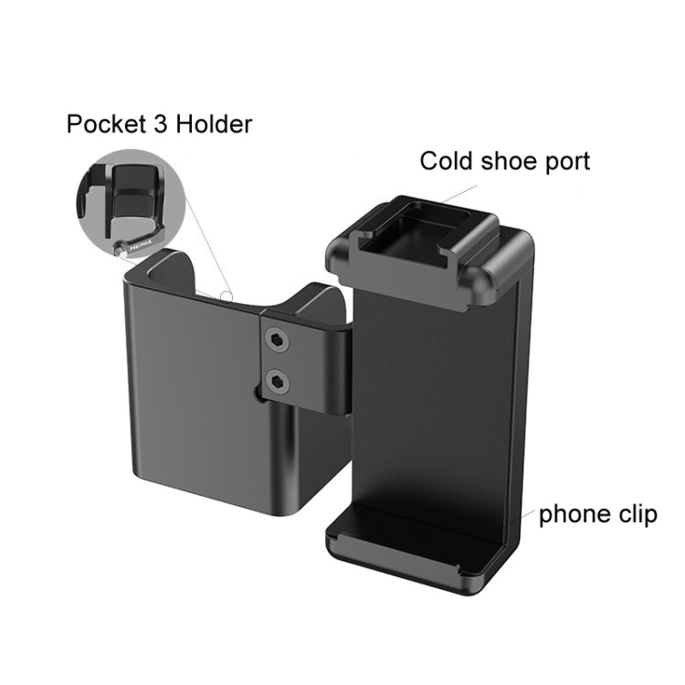 For DJI OSMO Pocket 3 HEPAIL Extended Phone Holder Adapter Protection Bezel, AC28