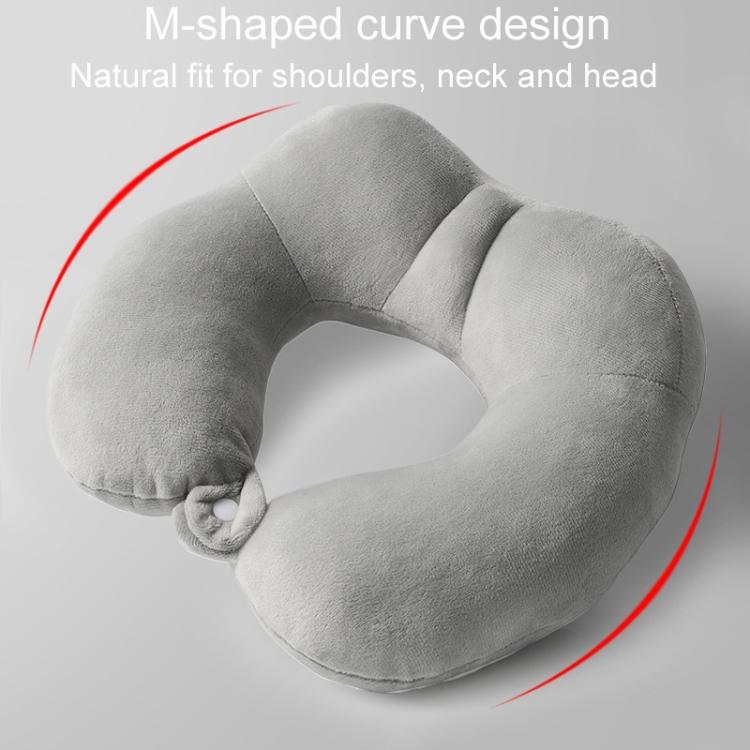 Portable Nap Neck Care Pillow Multifunctional Airplane Travel U-Shaped Pillow, Gray PP Cotton, Dark Gray PP Cotton, Navy Blue PP Cotton, Gray Memory Cotton, Dark Gray Memory Cotton, Navy Blue Memory Cotton