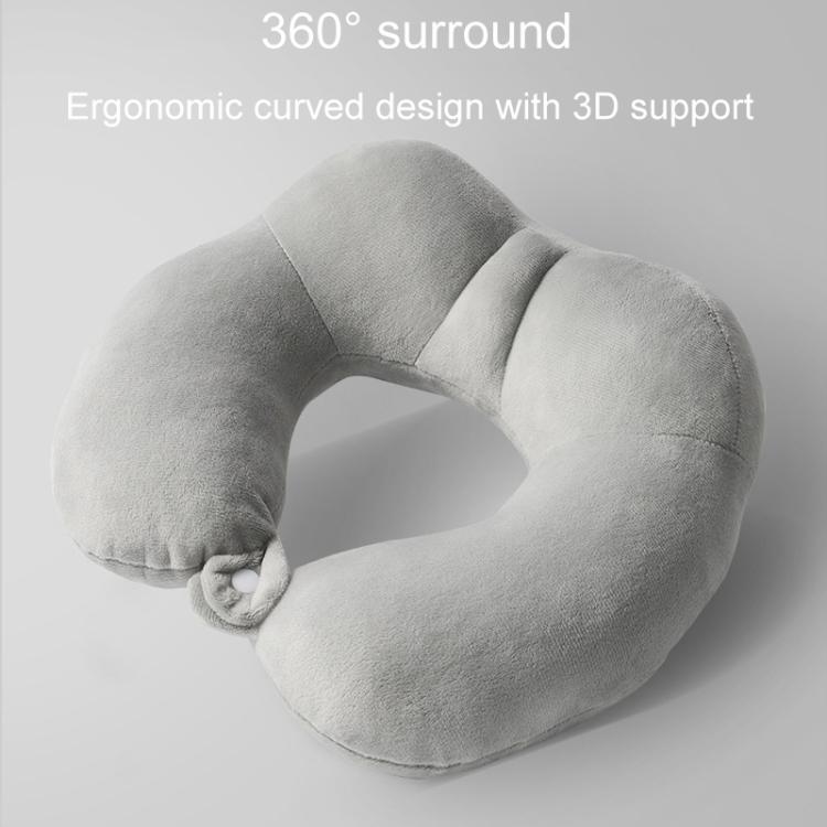 Portable Nap Neck Care Pillow Multifunctional Airplane Travel U-Shaped Pillow, Gray PP Cotton, Dark Gray PP Cotton, Navy Blue PP Cotton, Gray Memory Cotton, Dark Gray Memory Cotton, Navy Blue Memory Cotton