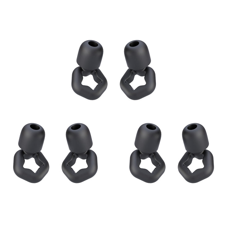 3pairs /Set Sleep Anti-noise Soundproof Earplugs Noise Reducing Swimming Silicone Earplugs, Black, Pink, White