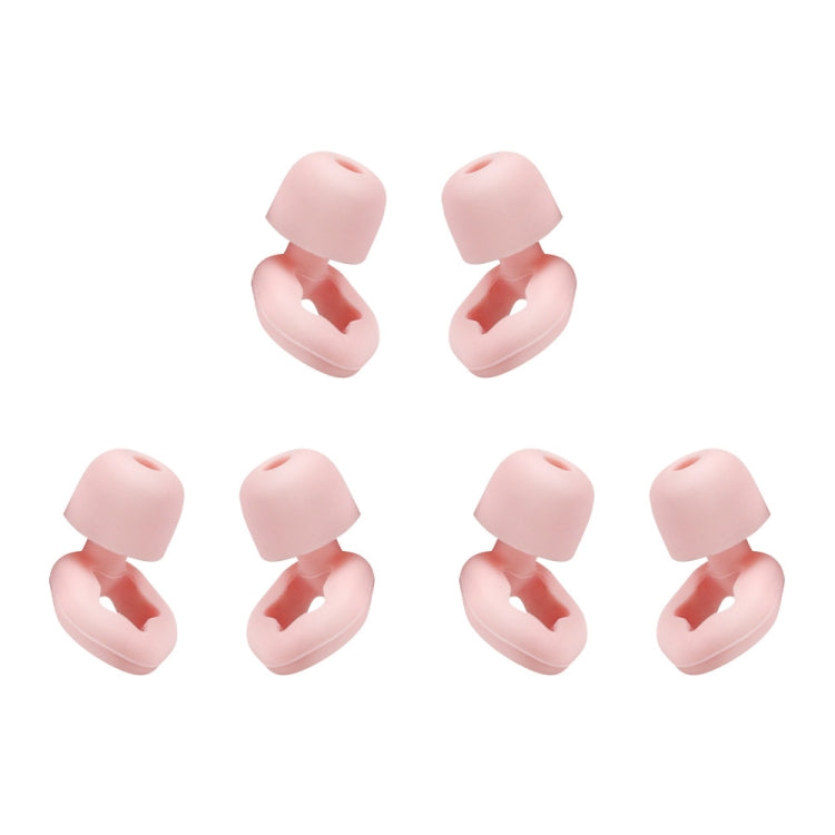 3pairs /Set Sleep Anti-noise Soundproof Earplugs Noise Reducing Swimming Silicone Earplugs, Black, Pink, White