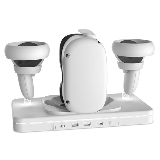For Meta Quest 2 Desktop Bracket VR Glasses Wireless Charger Colorful Light Emitting Base