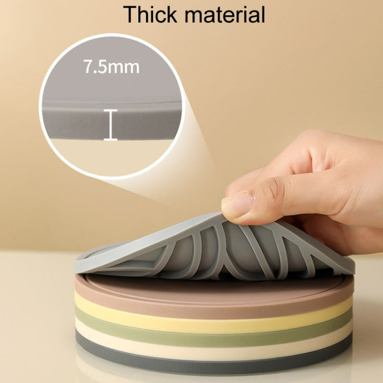 Household Round Heat Insulating Mats Kitchen High Temperature Resistant Silicone Pad, Bowl Pad Brown, Bowl Pad White, Bowl Pad Green, Pot Pad Brown, Pot Pad White, Pot Pad Green