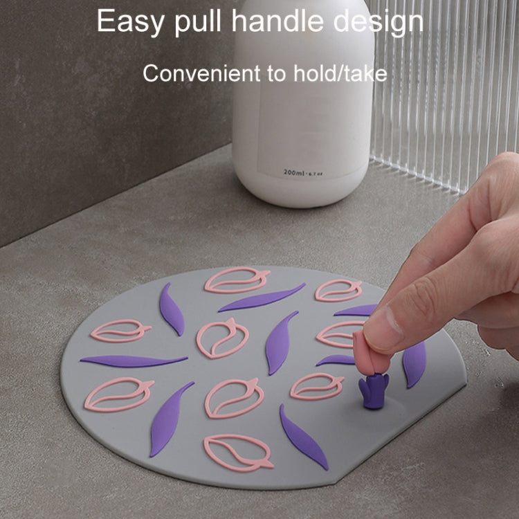 Kitchen Bathroom Anti Clogging Sink Floor Drain Cover Sewer Floor Drain Deodorizer, Plum Blossom, Tulip, Clover