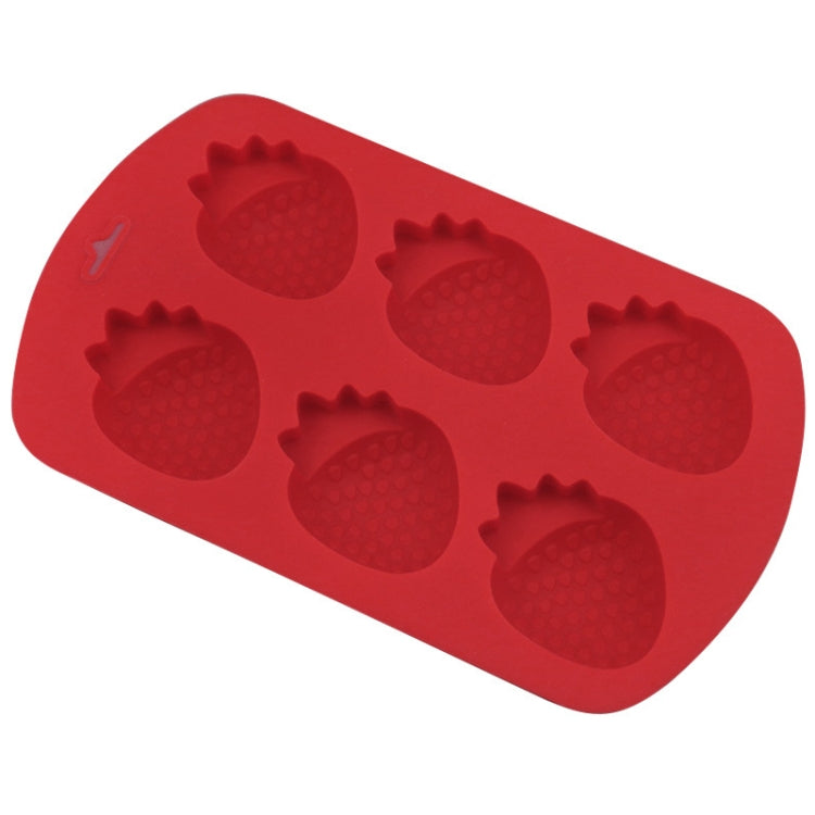 6 Grids Strawberry Silicone Cake Mold Baking DIY Chocolate Mould, 6 Grids Strawberry